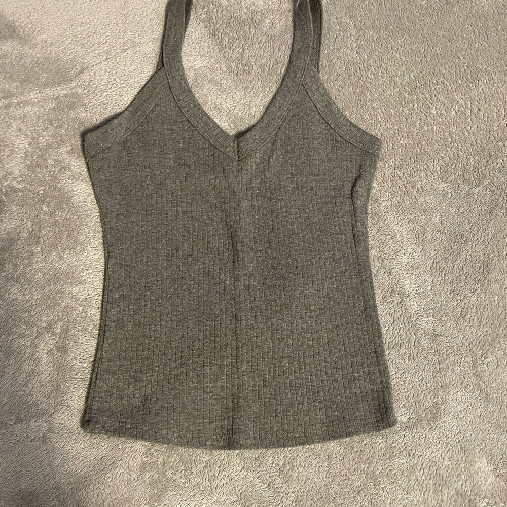 Tilly's Green Ribbed Fitted Tank Top